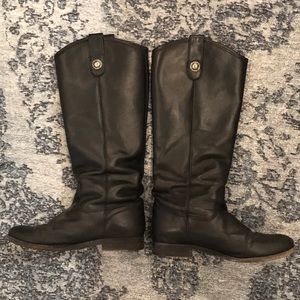 Black Leather Frye Boots